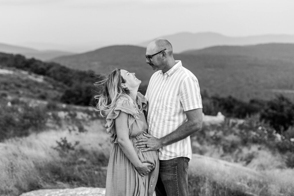 Foss Mountain Summer Maternity Family Photos New Hampshire Caitlin Page Photography