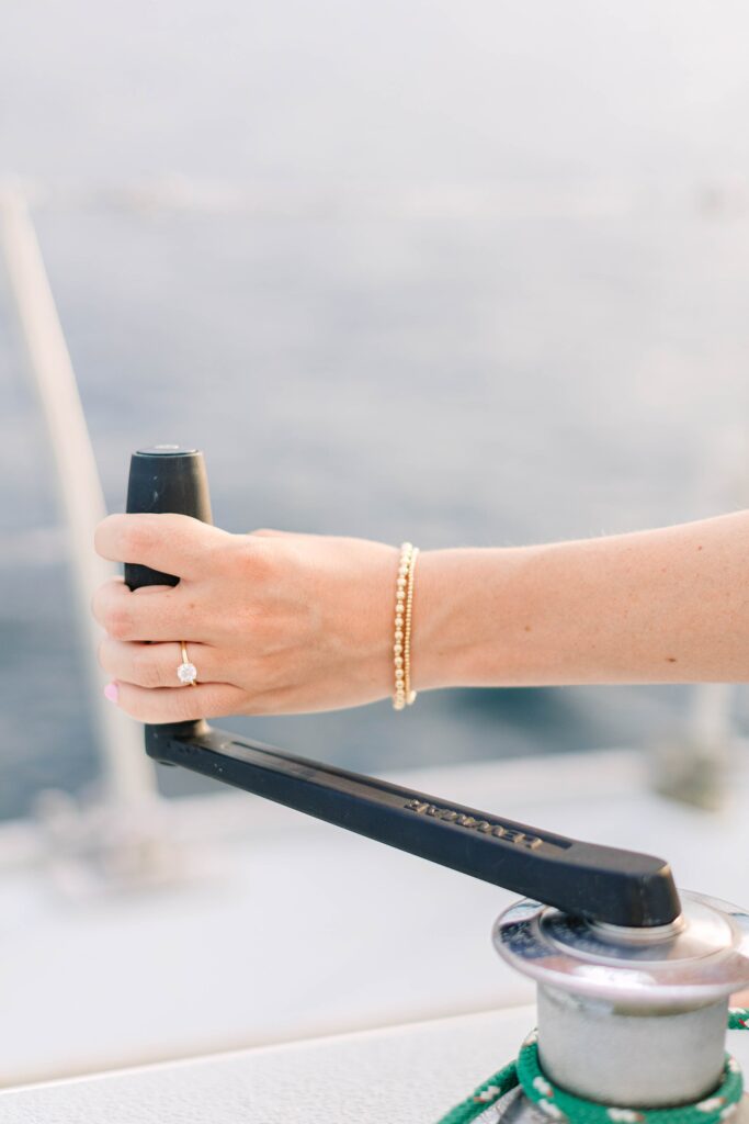 Lake Winnipesaukee Sailboat Engagement Photos New Hampshire Caitlin Page Photography