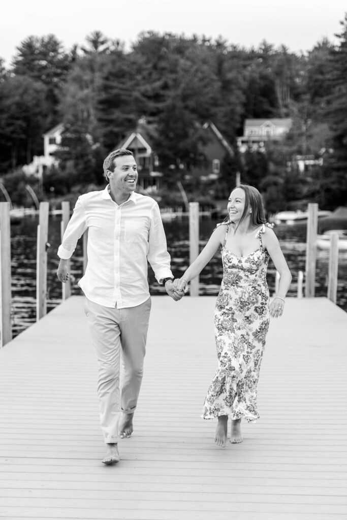 Lake Winnipesaukee Sailboat Engagement Photos New Hampshire Caitlin Page Photography