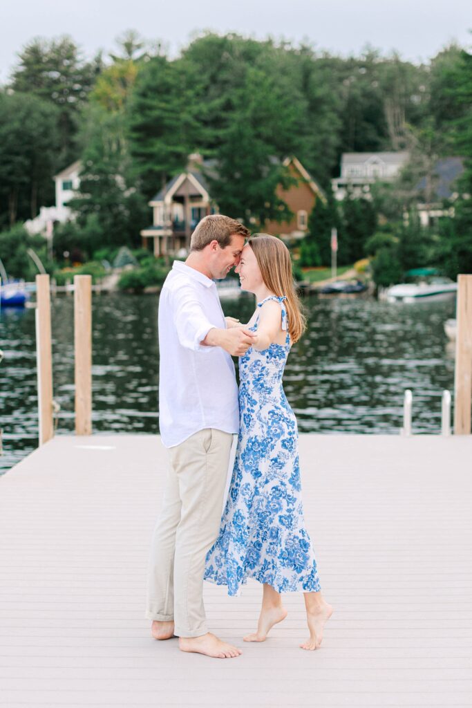 Lake Winnipesaukee Sailboat Engagement Photos New Hampshire Caitlin Page Photography