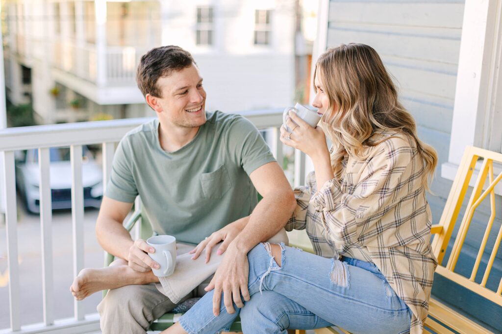 At Home Couples Session in Charleston South Carolina Caitlin Page Photography New Hampshire Photographer