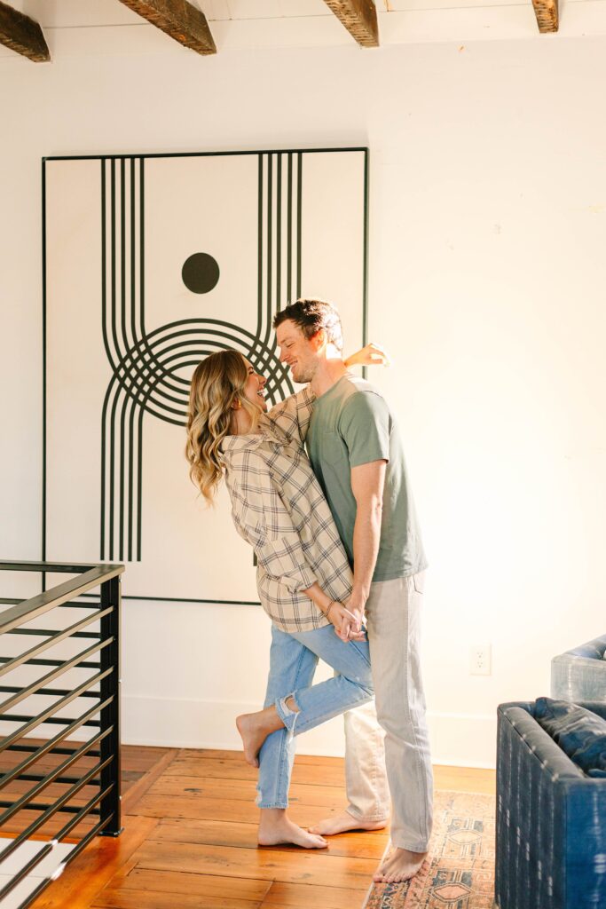 At Home Couples Session in Charleston South Carolina Caitlin Page Photography New Hampshire Photographer