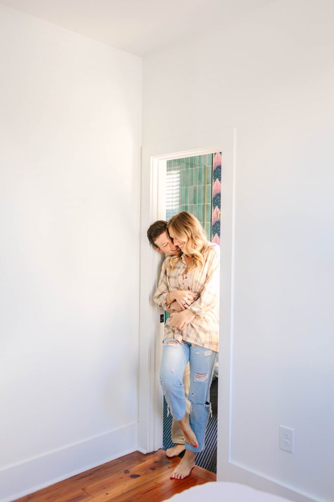 At Home Couples Session in Charleston South Carolina Caitlin Page Photography New Hampshire Photographer