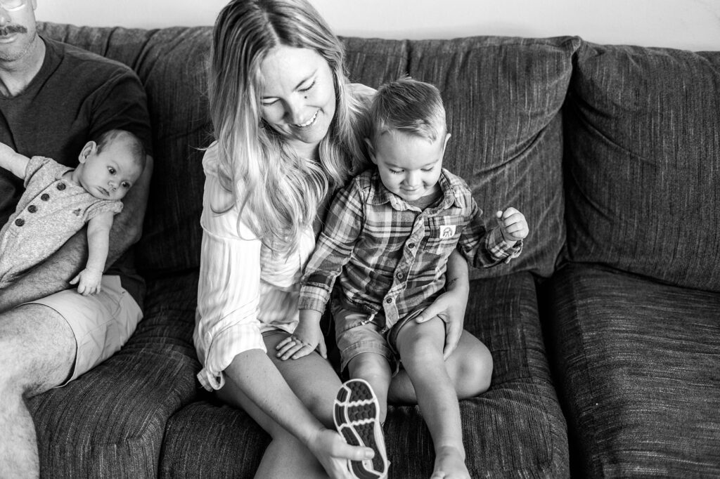 At Home Newborn Lifestyle Session Huntington Beach California Caitlin Page Photography New Hampshire Photographer