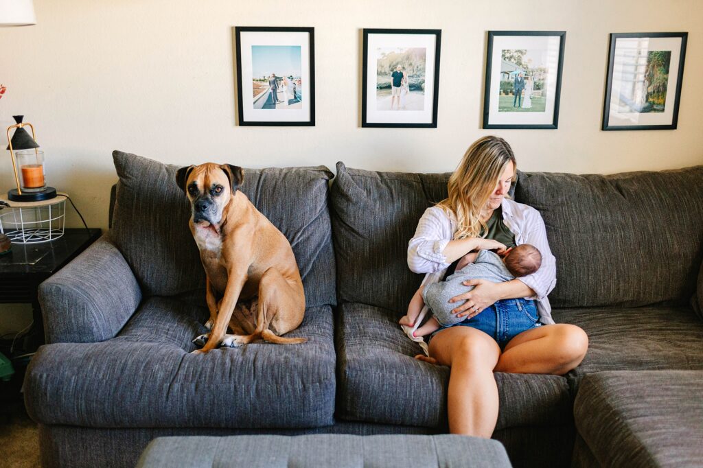 At Home Newborn Lifestyle Session Huntington Beach California Caitlin Page Photography New Hampshire Photographer
