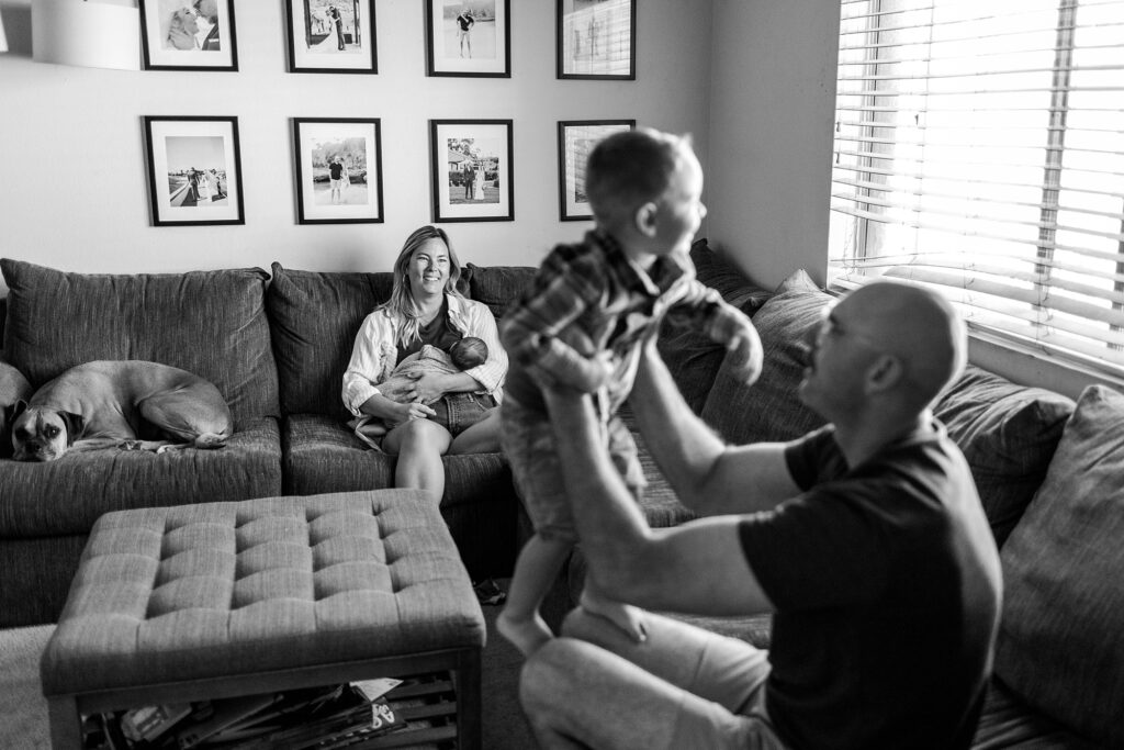 At Home Newborn Lifestyle Session Huntington Beach California Caitlin Page Photography New Hampshire Photographer