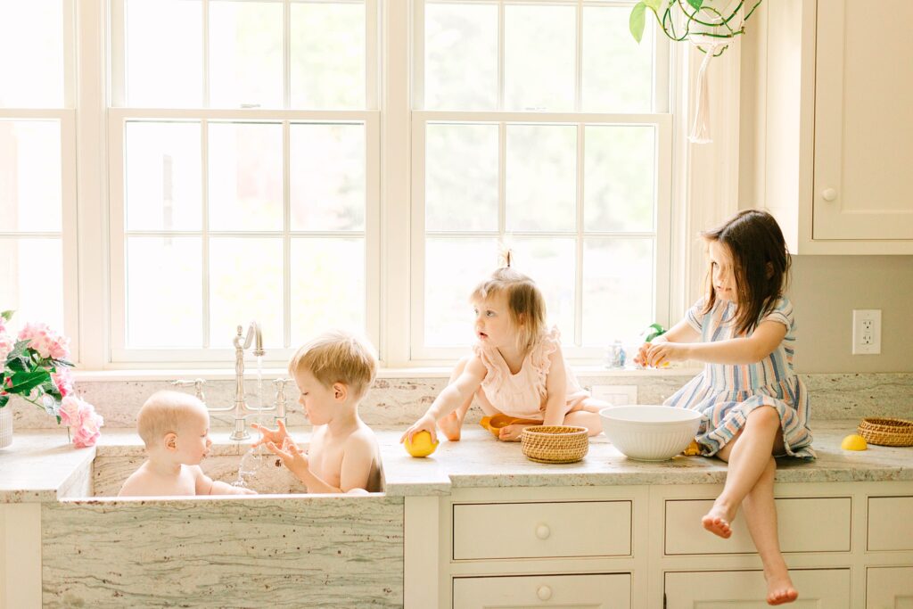 Springtime At Home Family Session in Maine Caitlin Page Photography