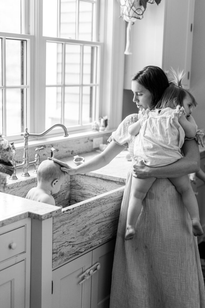 Springtime At Home Family Session in Maine Caitlin Page Photography