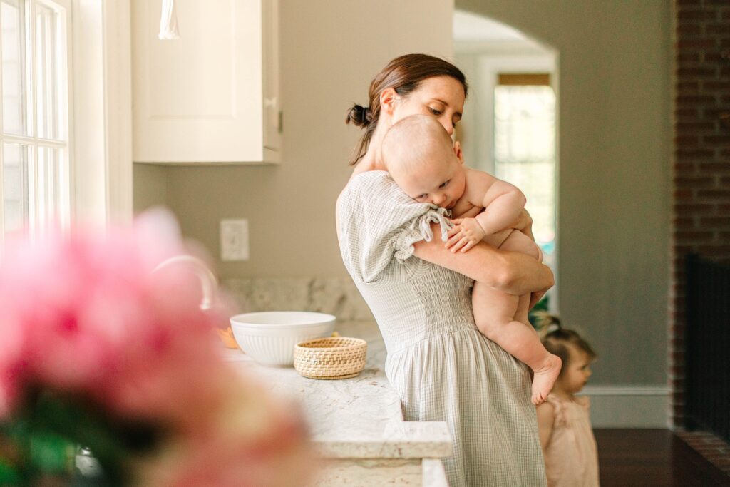 Springtime At Home Family Session in Maine Caitlin Page Photography