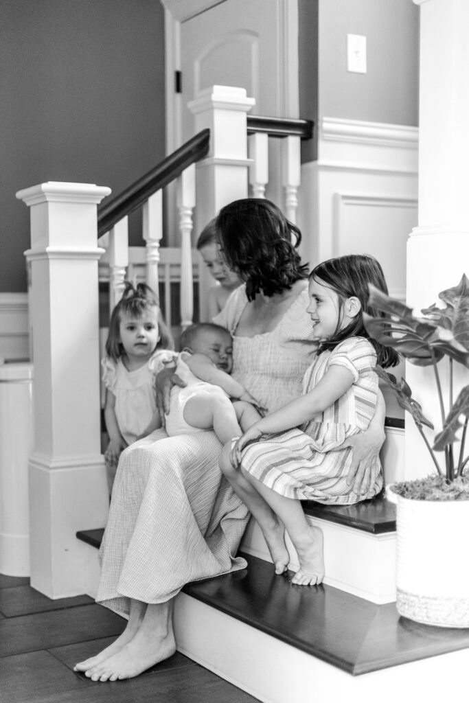 Springtime At Home Family Session in Maine Caitlin Page Photography