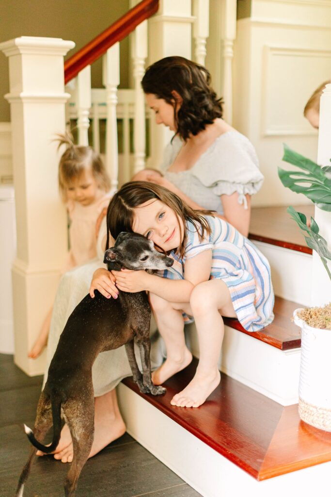Springtime At Home Family Session in Maine Caitlin Page Photography