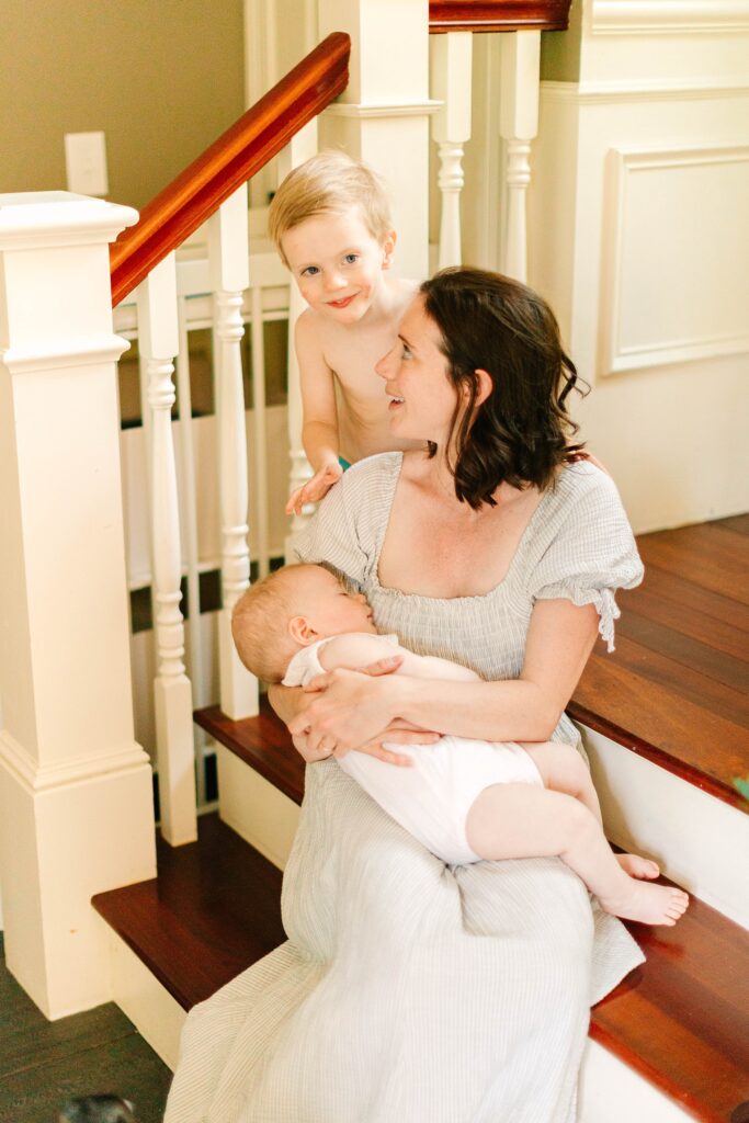 Springtime At Home Family Session in Maine Caitlin Page Photography